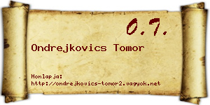 Ondrejkovics Tomor névjegykártya